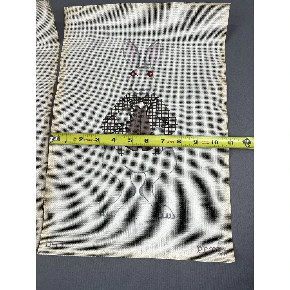 Petei Handpainted Needlepoint Canvas *Alice in Wonderland* Alice & White Rabbit